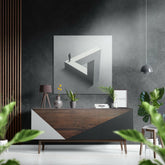 Loop Brushed Aluminium Dibond Wall Art.